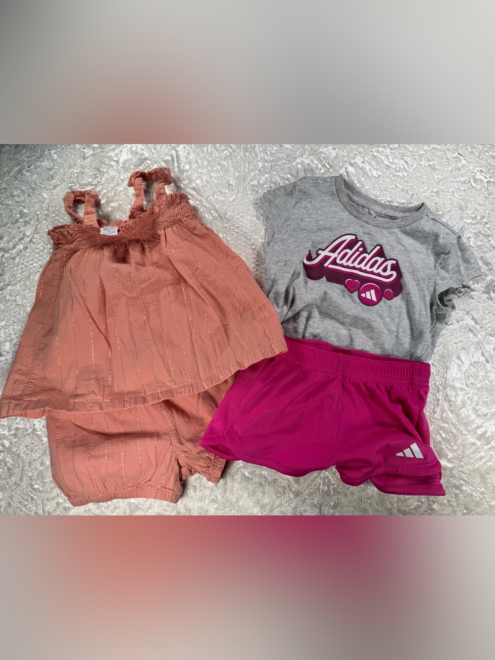 Carter's/Adidas Pink and Coral Two-Piece Matching Sets
